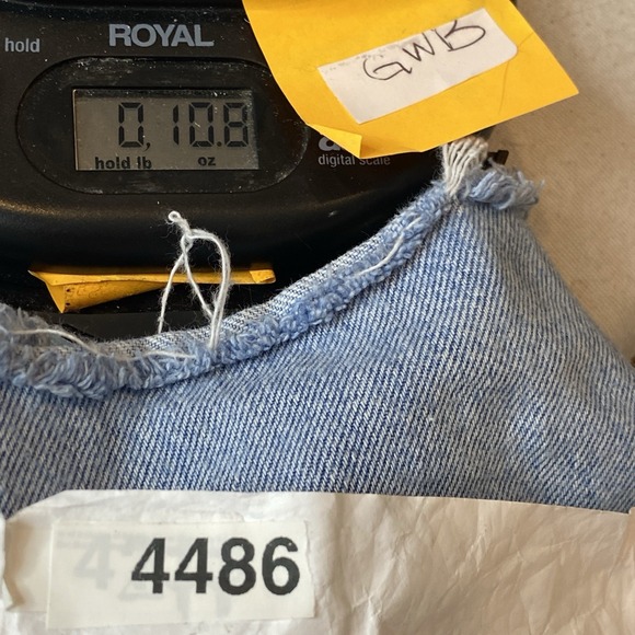 Agolde Dee Distressed Denim Shorts Womens 23 Blue Coachella Festival Hippie Chic - Picture 11 of 11